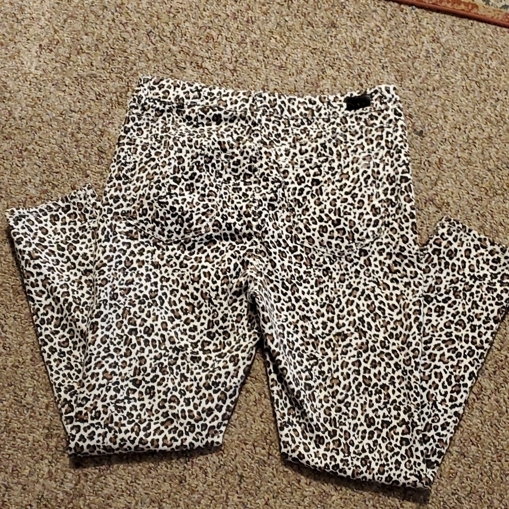 Seven7 High Rise Skinny Animal Print Denim Jeans Sz 12 - Picture 6 of 7